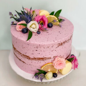 Lemon Berry Naked Cake